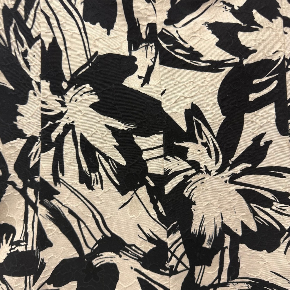 Kim Rogers Blackβ and Cream Floral A-Line Skirt Size 10 - Picture 2 of 7